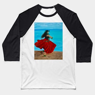 Hula Dance on the Beach Baseball T-Shirt